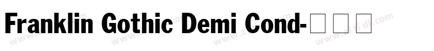 Franklin Gothic Demi Cond字体转换
